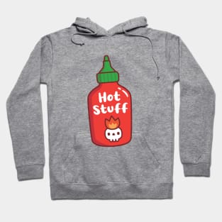 Hot Stuff Skull On Fire Spicy Chili Sauce Bottle Hoodie